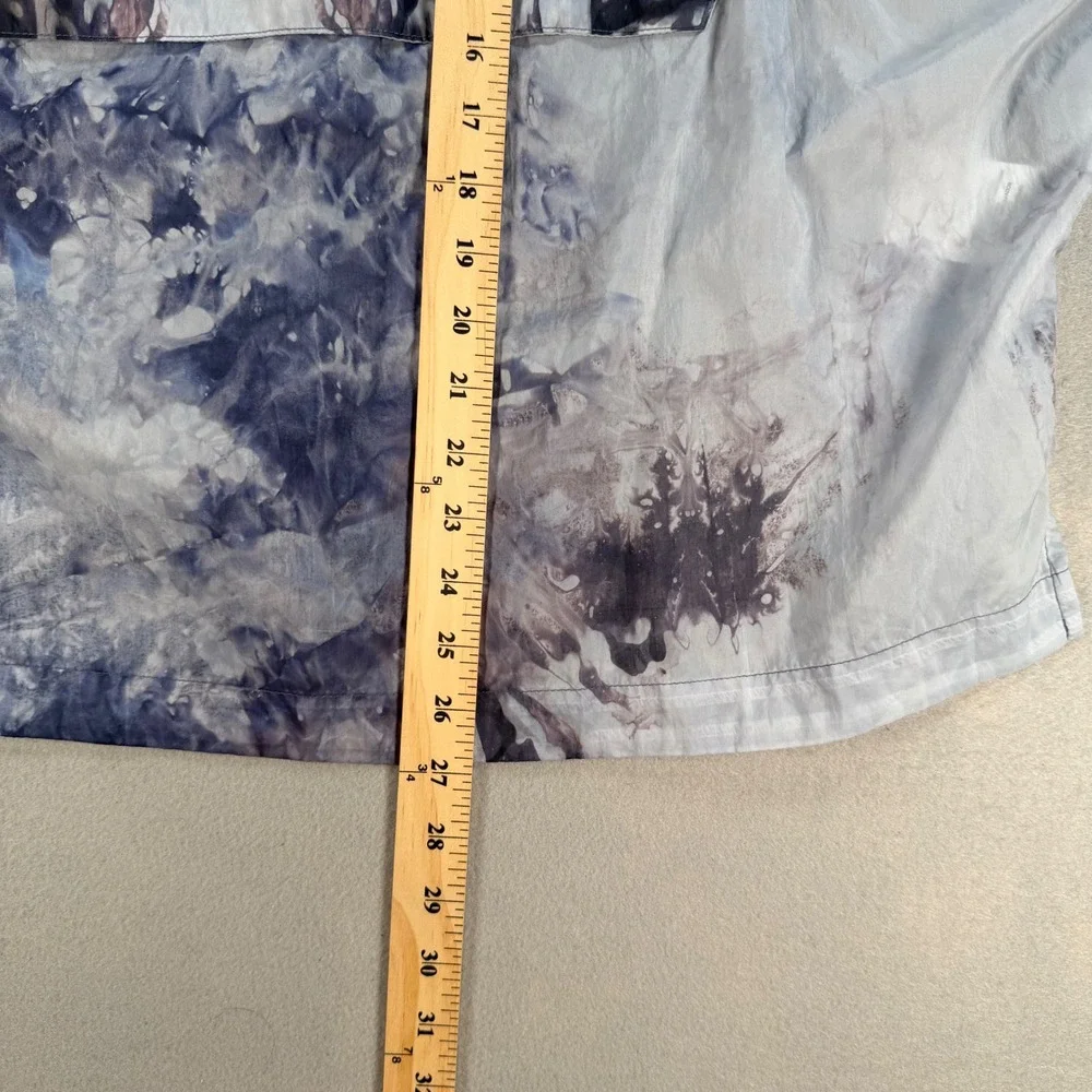 Nike Sportswear Tie Dye Hooded Anorak Windbreaker Blue Grey Mens